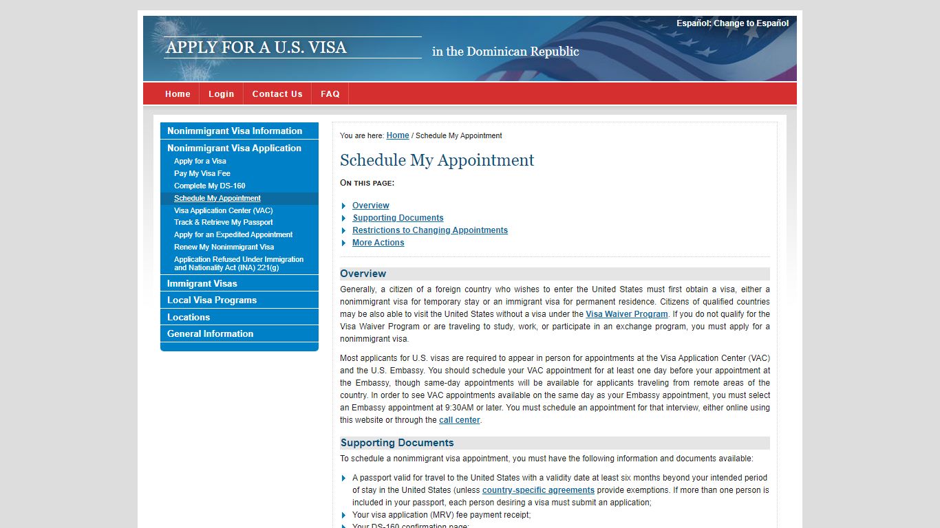 Apply for a U.S. Visa | Schedule My Appointment - USTravelDocs