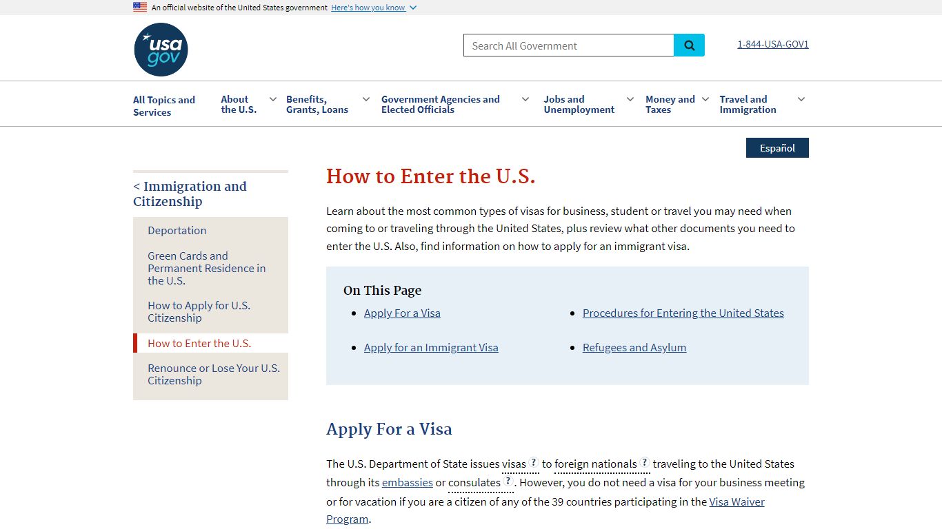 How to Enter the United States | USAGov