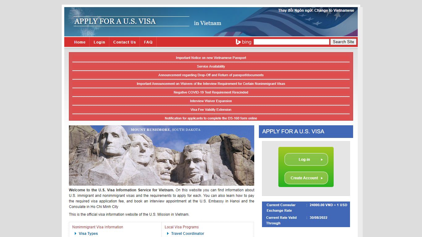 Apply for a U.S. Visa | Home - Vietnam (English) - USTravelDocs
