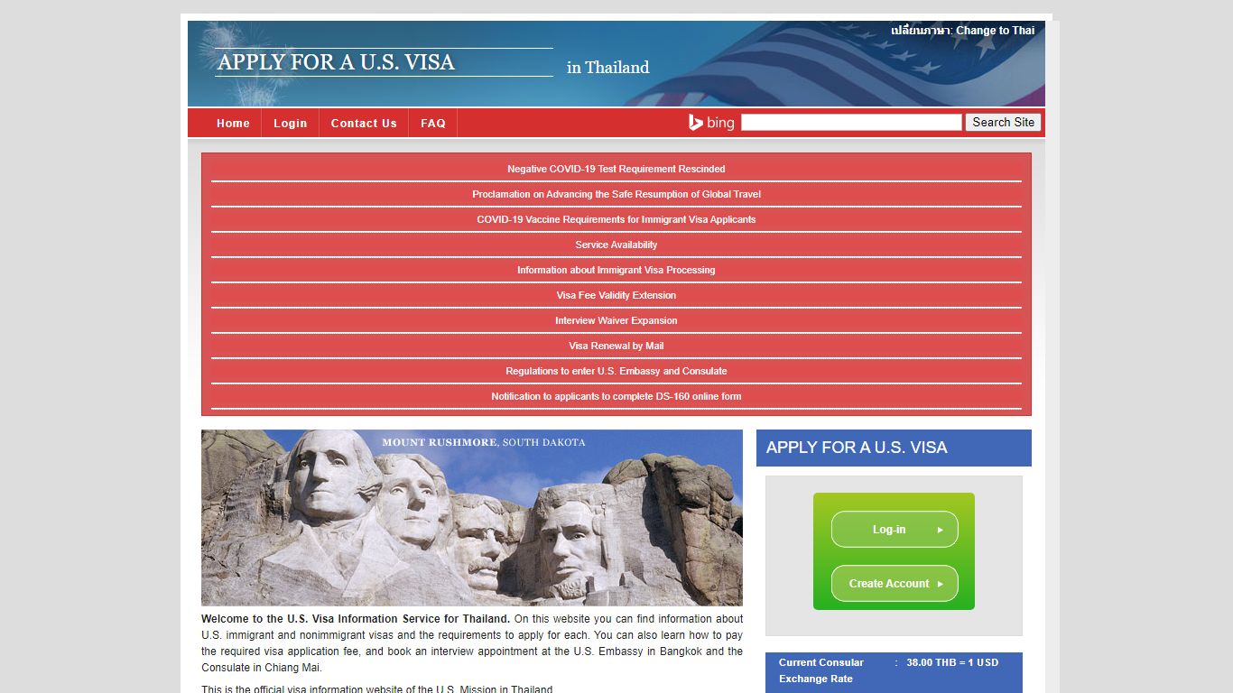 Apply for a U.S. Visa | Home - Thailand (English) - USTravelDocs