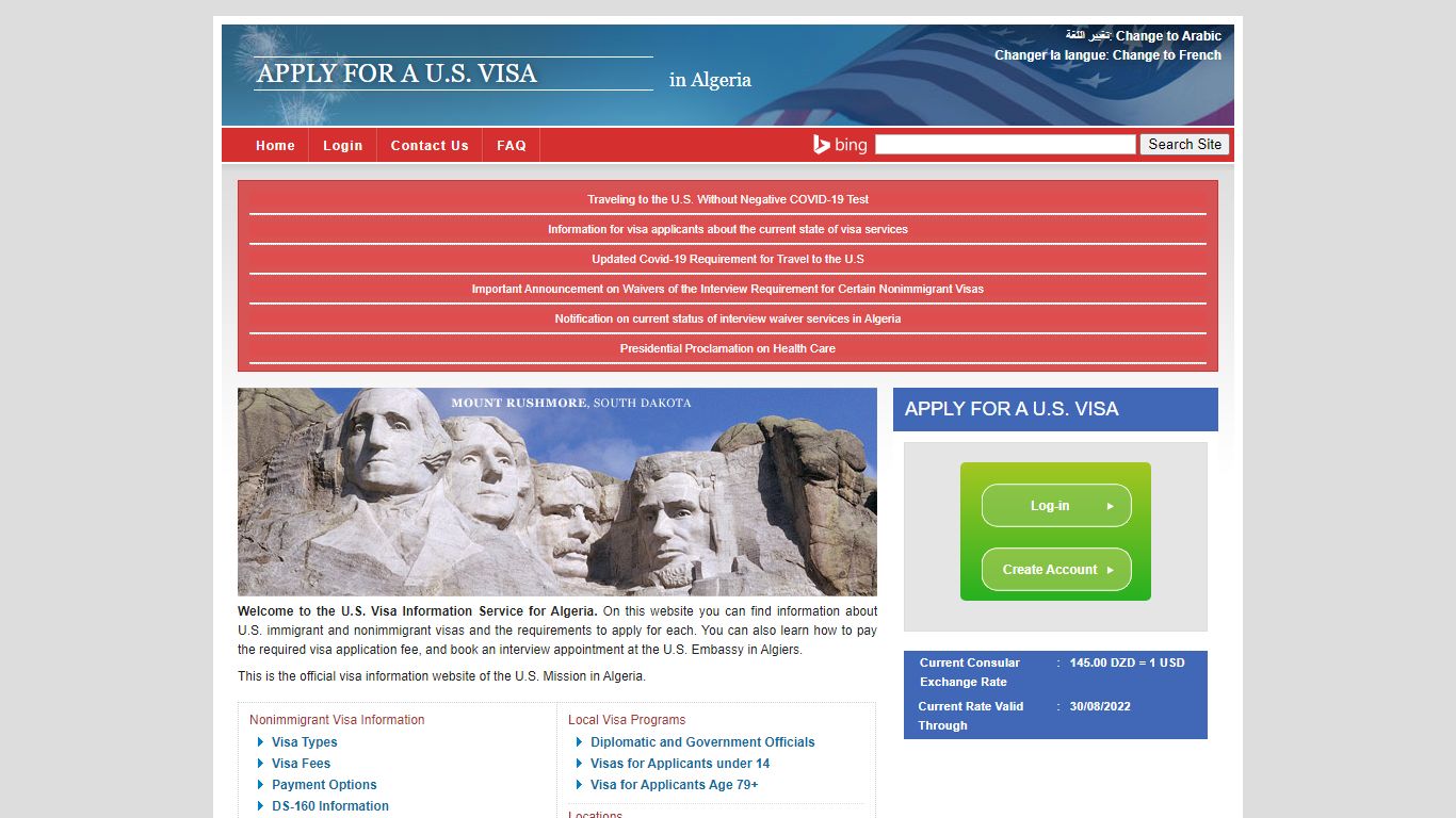 Apply for a U.S. Visa | Home - Algeria (English) - USTravelDocs